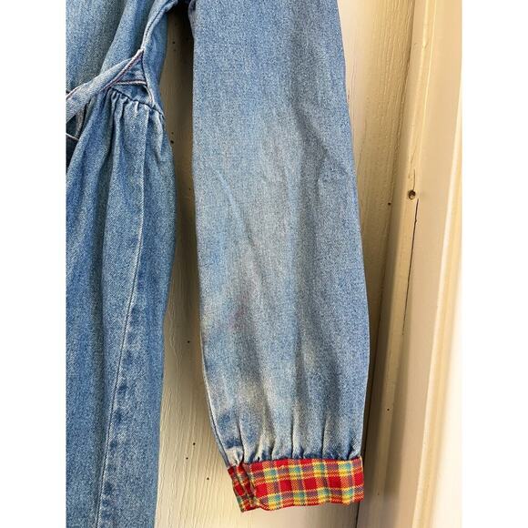 Mickey Stuff for Kids Girls 6X Blue Jean Denim LongSleeves Embroidery Details - Picture 7 of 13